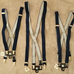 3 Navy Blue Egara Suspenders